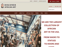 Tablet Screenshot of discoverafricanart.com